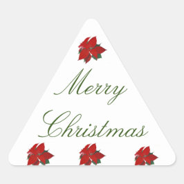 Frohe Weihnachten Dreieckiger Aufkleber