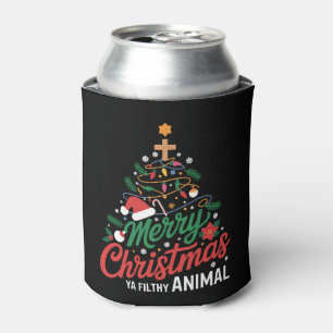 Frohe Weihnachten du dreckiges Tier Lustiges Weihn Dosenkühler