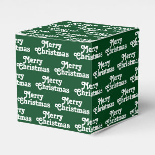 Frohe Weihnachten dunkelgrün weißen Weihnachtsgesc Geschenkschachtel