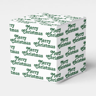 "Frohe Weihnachten" dunkelgrüne weiße Weihnachts Geschenkschachtel