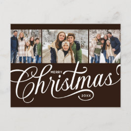Frohe Weihnachten Dunkle Schokolade Schrift 3 Foto