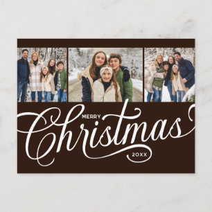 Frohe Weihnachten Dunkle Schokolade Schrift 3 Foto