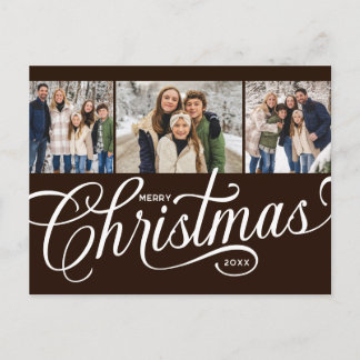 Frohe Weihnachten Dunkle Schokolade Schrift 3 Foto