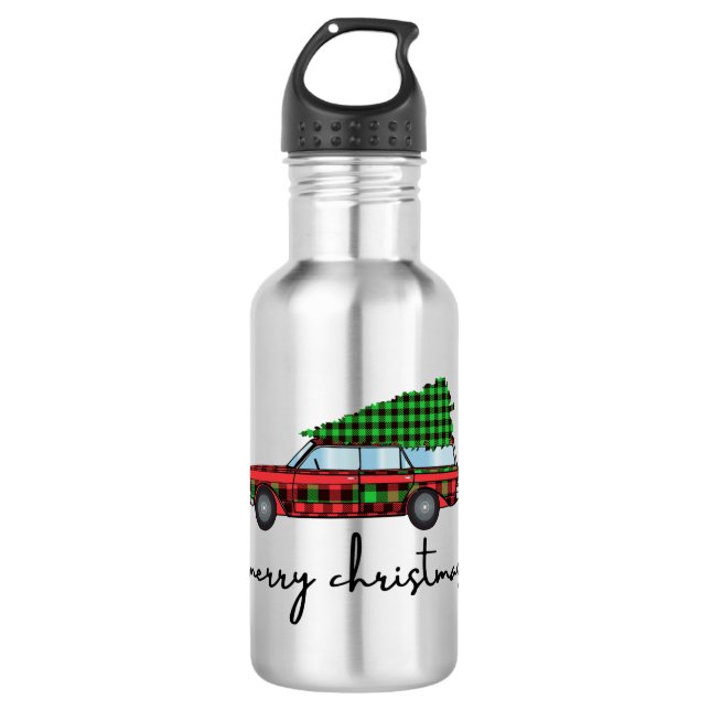 Frohe Weihnachten Edelstahlflasche (Vorderseite)