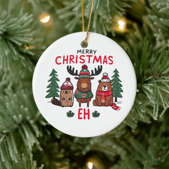 Frohe Weihnachten Eh Keramik Ornament (Baum)