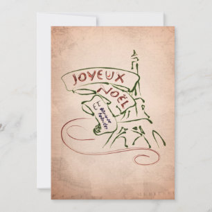Frohe Weihnachten Eiffel Tower Christmas Card