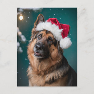 Frohe Weihnachten Ein Deutscher Schäferhund in San Postkarte