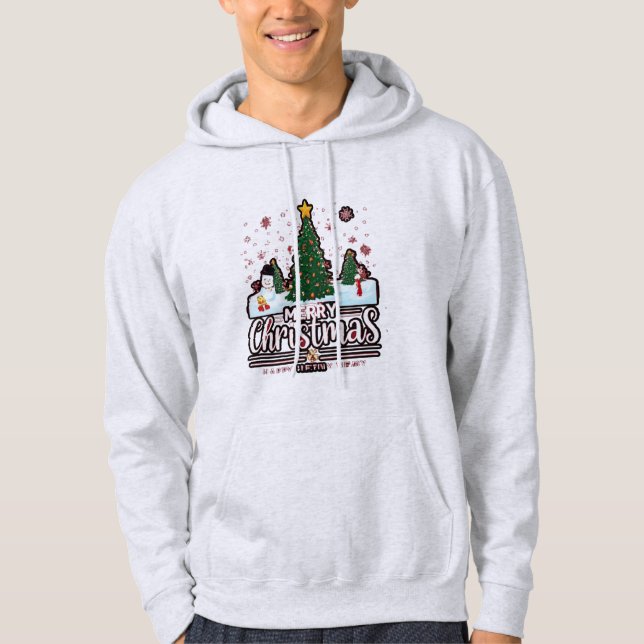 "Frohe Weihnachten: Ein festliches Modespektakel" Hoodie (Vorderseite)