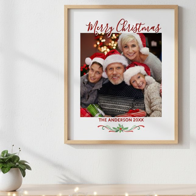Frohe Weihnachten Ein Foto Benutzerdefiniert  Poster (Von Creator hochgeladen)