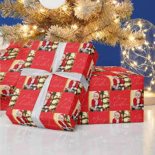 Frohe Weihnachten Ein Foto Personalized Geschenkpapier