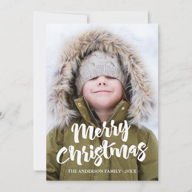 Frohe Weihnachten Ein Foto Urlaub Fotokarte (Vorderseite)