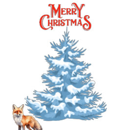 Frohe Weihnachten ein Fuchs im Schnee wandern