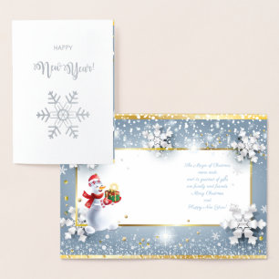Frohe Weihnachten & ein glückliches neues Jahr! 20 Folienkarte