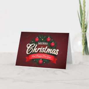 "FROHE WEIHNACHTEN/EIN GLÜCKLICHES NEUES JAHR" KARTE