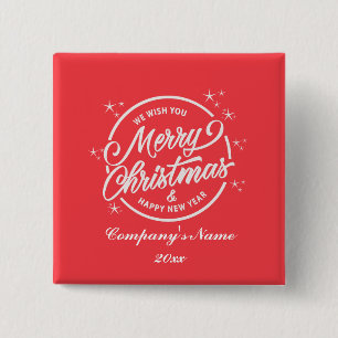 Frohe Weihnachten & ein glückliches neues Jahr, We Button