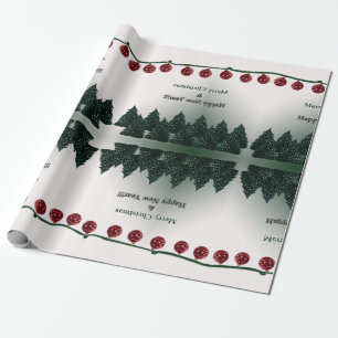 Frohe Weihnachten, ein gutes neues Jahr Geschenkpapier