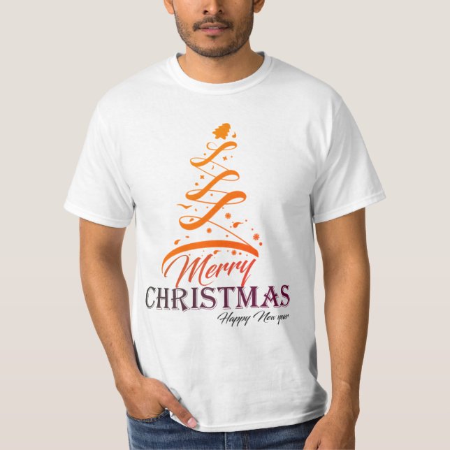 Frohe Weihnachten & ein gutes neues Jahr Tree Men’ T-Shirt (Vorderseite)