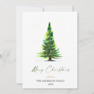Frohe Weihnachten Einfach Elegante Pine Tree Gruß