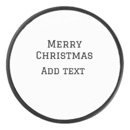 Frohe Weihnachten einfache minimale Namen Text-Mod Eishockey Puck