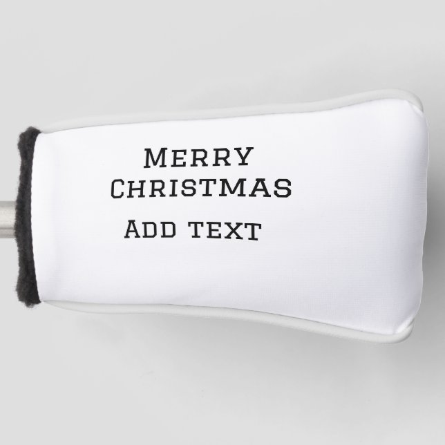 Frohe Weihnachten einfache minimale Namen Text-Mod Golf Headcover (Vorderseite)