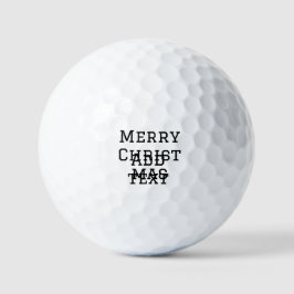Frohe Weihnachten einfache minimale Namen Text-Mod Golfball