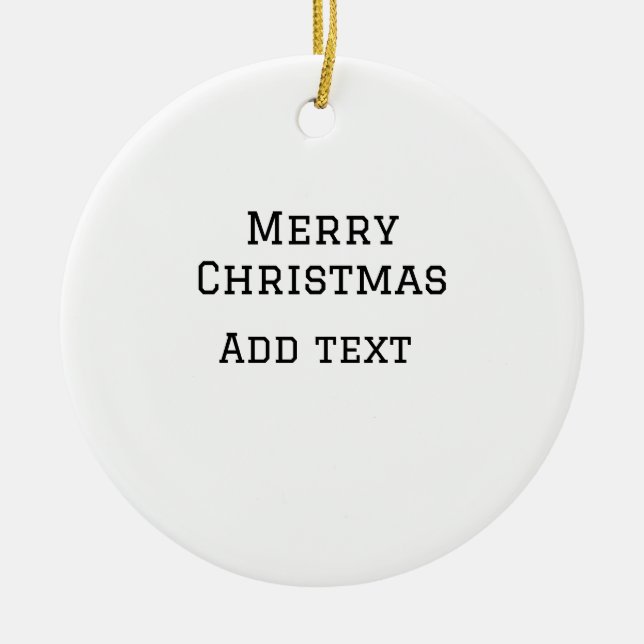 Frohe Weihnachten einfache minimale Namen Text-Mod Keramik Ornament (Vorne)