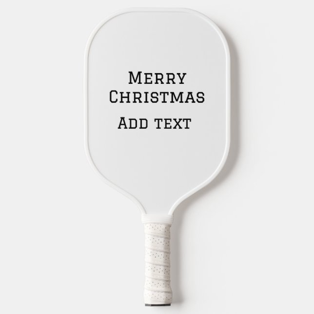 Frohe Weihnachten einfache minimale Namen Text-Mod Pickleball Schläger (Vorderseite)