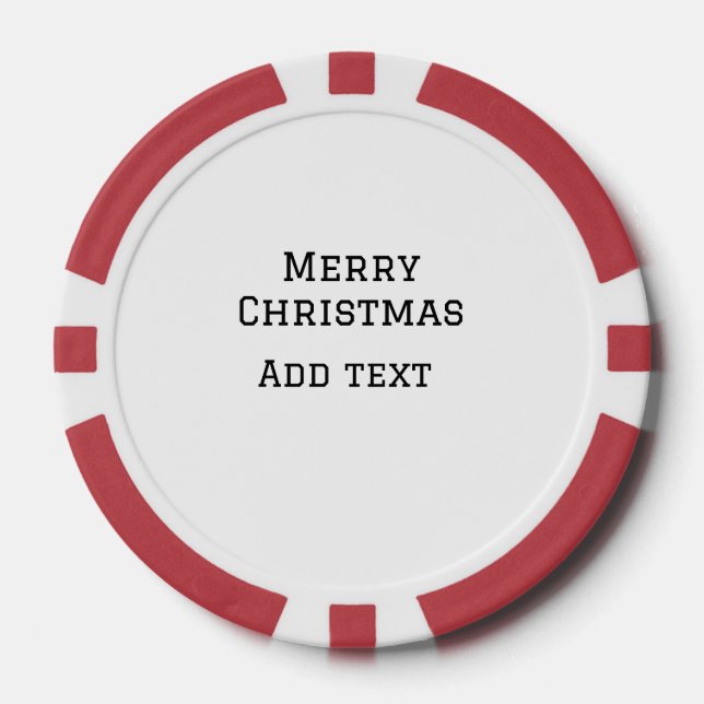 Frohe Weihnachten einfache minimale Namen Text-Mod Pokerchips (Vorderseite)