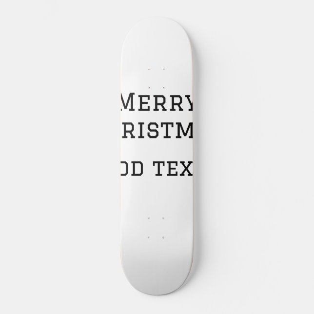 Frohe Weihnachten einfache minimale Namen Text-Mod Skateboard (Vorderseite)