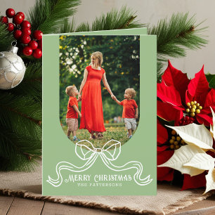 Frohe Weihnachten Einfache moderne Coquette Bow Fo