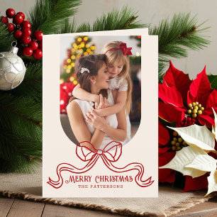 Frohe Weihnachten Einfache moderne Coquette Bow Fo