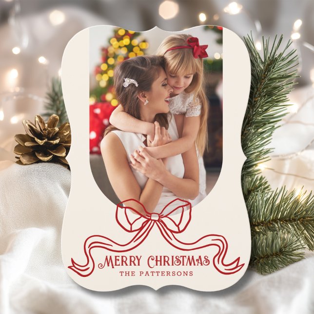 Frohe Weihnachten Einfache moderne Coquette Bow Fo (Von Creator hochgeladen)