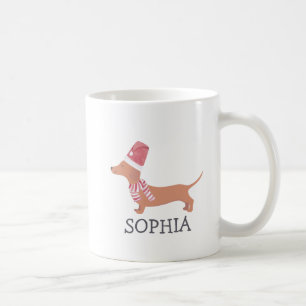 Frohe Weihnachten Einfache moderne Dackel Hund Kaffeetasse