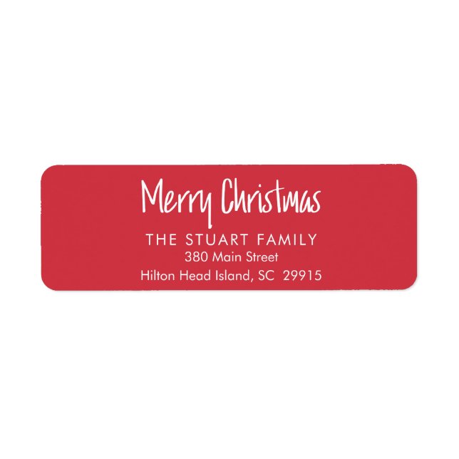 Frohe Weihnachten Einfache moderne Minimal Rote Rü (Vorne)