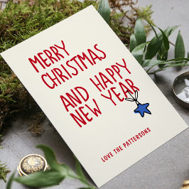 Frohe Weihnachten Einfache moderne Typografie