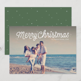 Frohe Weihnachten einfache Retro-Skript ein Foto