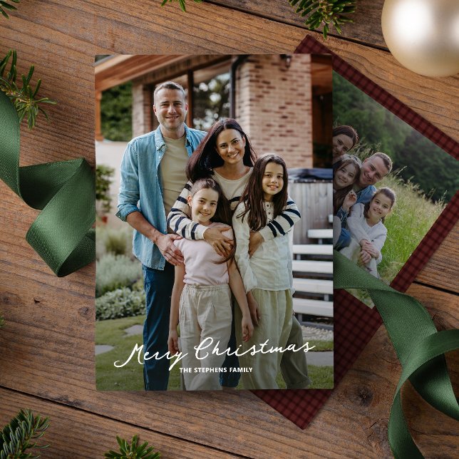 Frohe Weihnachten einfache rustikale Schrift Foto (Von Creator hochgeladen)