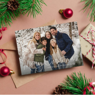 Frohe Weihnachten einfache Schrift vier Foto grün