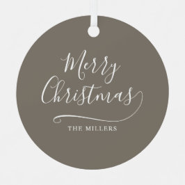 Frohe Weihnachten Einfache Skripte Ornament Aus Metall