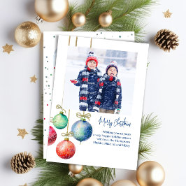 Frohe Weihnachten Einfache Wasserfarben Ornamente 