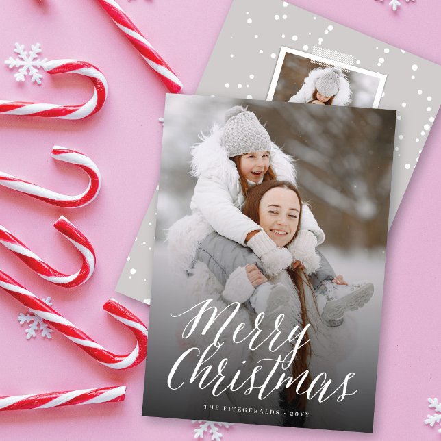 Frohe Weihnachten Einfache White Script Modernes F (Von Creator hochgeladen)