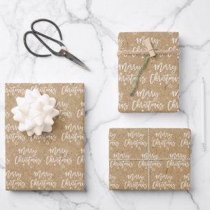 Frohe Weihnachten einfachen Weihnachtsurlaub Craft Geschenkpapier Set