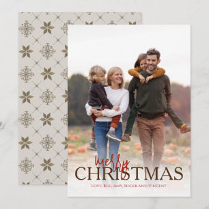 Frohe Weihnachten Einfaches Foto Elegant Neutral S