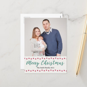 Frohe Weihnachten Einfaches Foto Rot und Grün