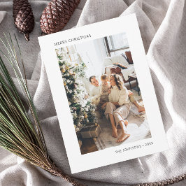 Frohe Weihnachten Einfaches Foto Weihnachtskarte