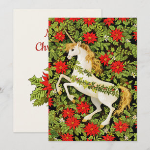 Frohe Weihnachten Einhorn Rot Grün Weiß