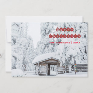 Frohe Weihnachten - Eintritt in die Blockhütte in