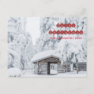 Frohe Weihnachten - Eintritt in die Blockhütte in