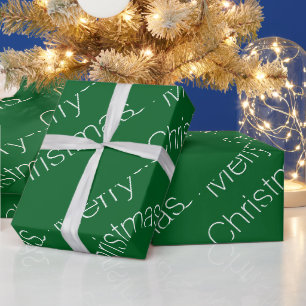 Frohe Weihnachten Einwickeln Grün Geschenkpapier
