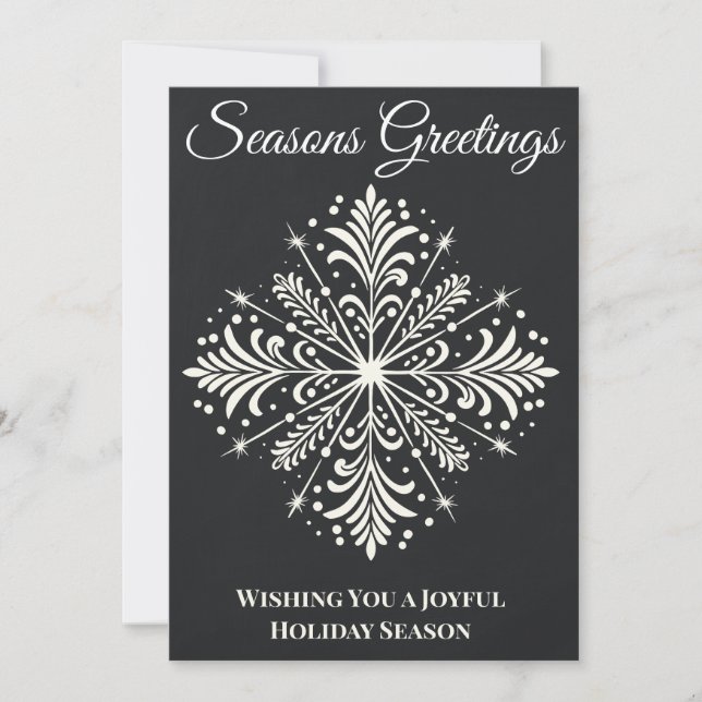 Frohe Weihnachten Einzigartige Chalkboard Snowflak (Vorderseite)